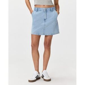 Quince Light Blue Denim Skirt